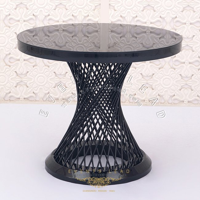 Fashion decorating party cake table for birthday black wedding table stand