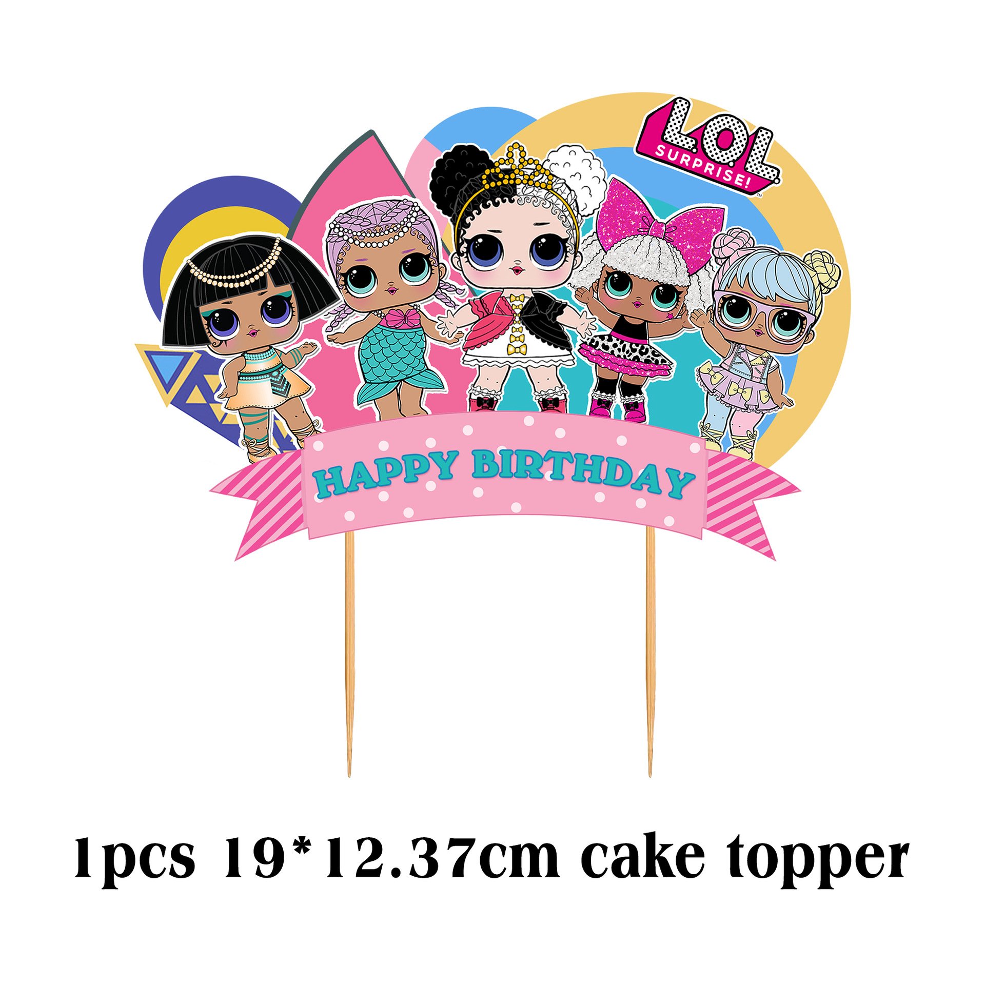 LOL Doll Party Supplies Birthday Decorations Party Balloon Set Surprise Girls Pink Surprise Game Party Supplies for Kids X6050