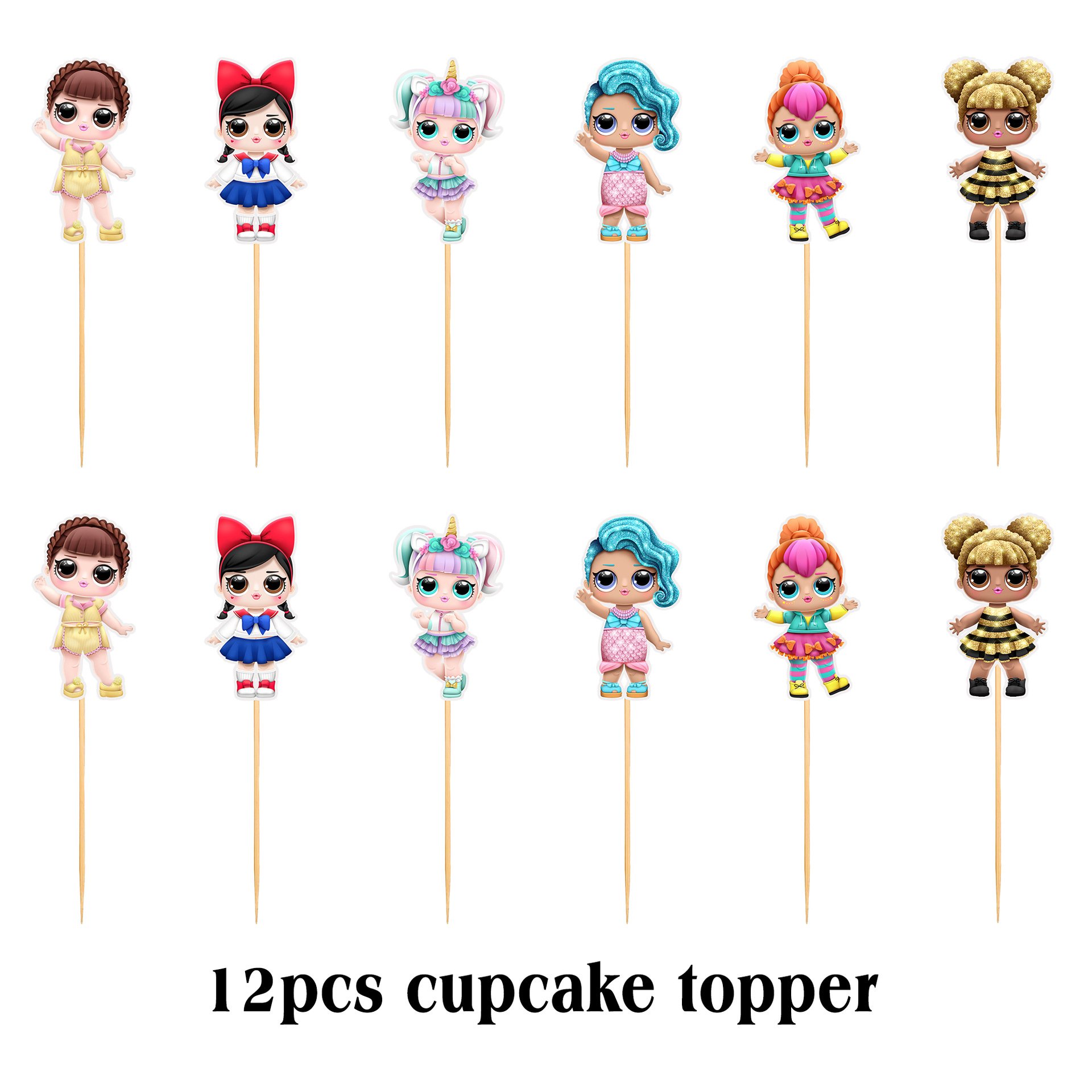LOL Doll Party Supplies Birthday Decorations Party Balloon Set Surprise Girls Pink Surprise Game Party Supplies for Kids X6050