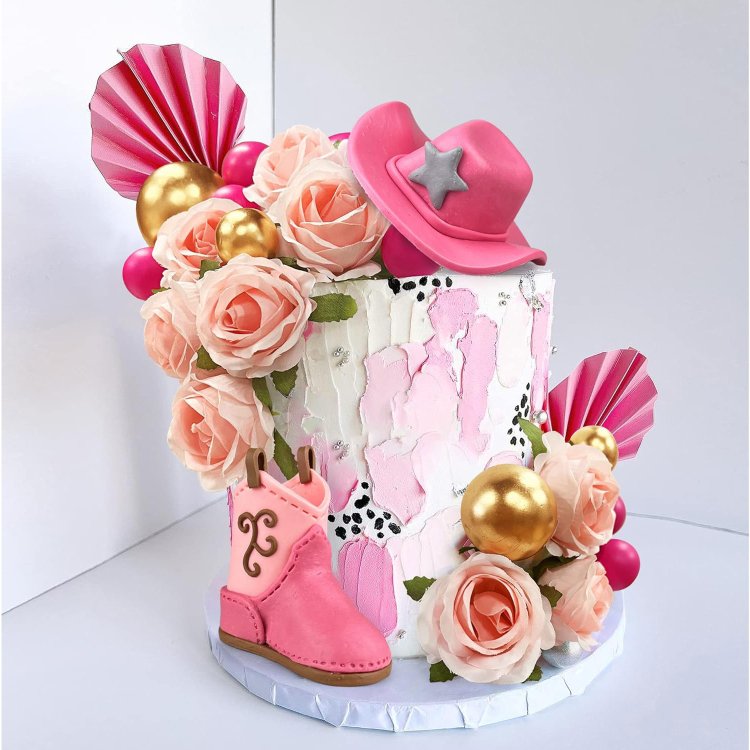 Cowgirl Cake Decorations Cowgirl Hat and Boot Cake Toppers Western Cowgirl Birthday Baby Shower