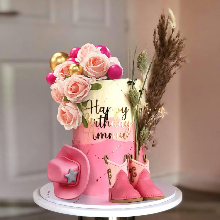 Cowgirl Cake Decorations Cowgirl Hat and Boot Cake Toppers Western Cowgirl Birthday Baby Shower