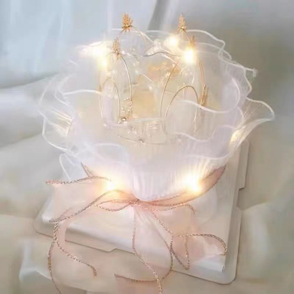 Crepe yarn cake decorative edge Mother's Day Valentine's Day Crepe mesh birthday baked wavy yarn ribbon