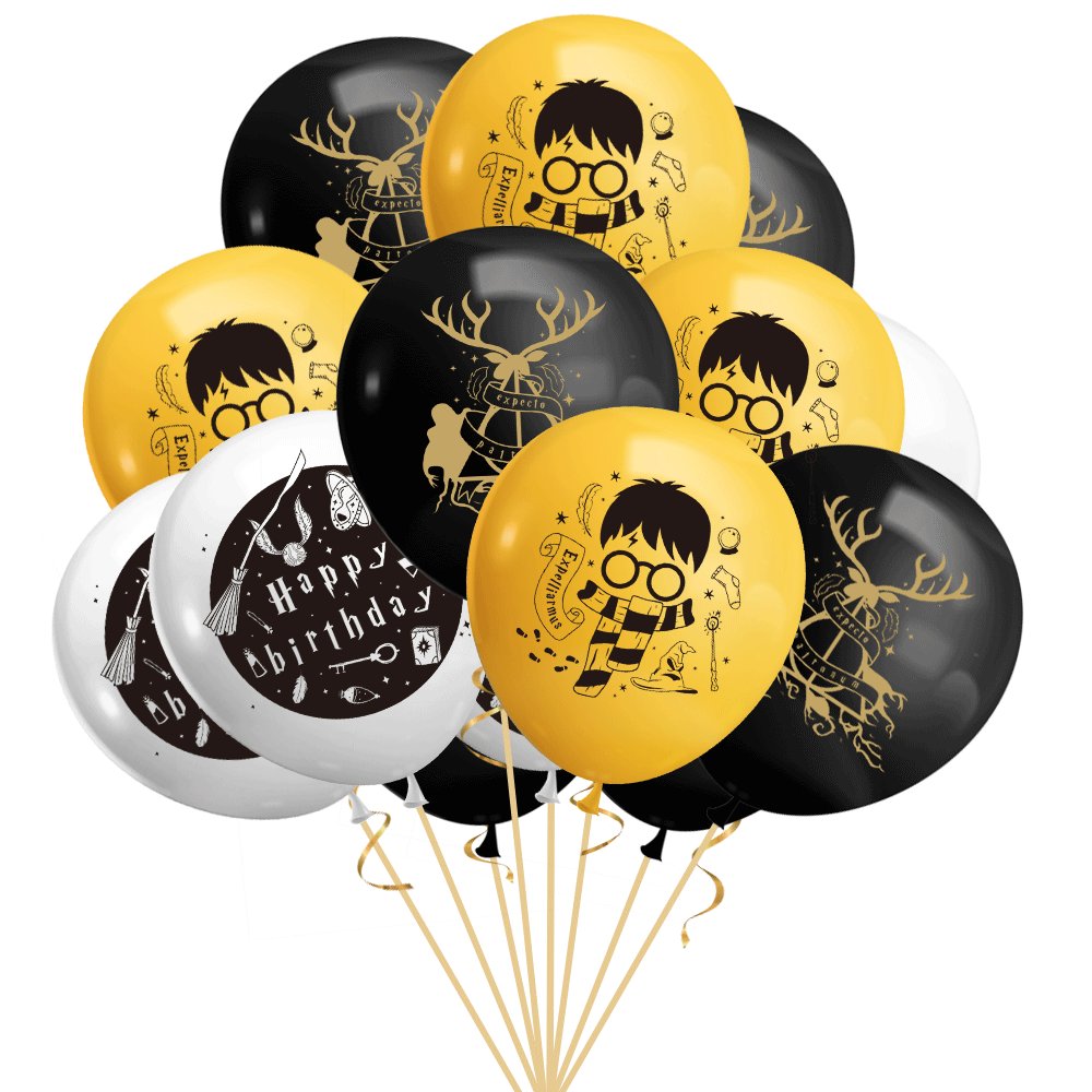 Harry Birthday Potter Halloween Party Decoration Happy Birthday Magic Theme Magic Wizard School Balloons Cartoon Cake Topper