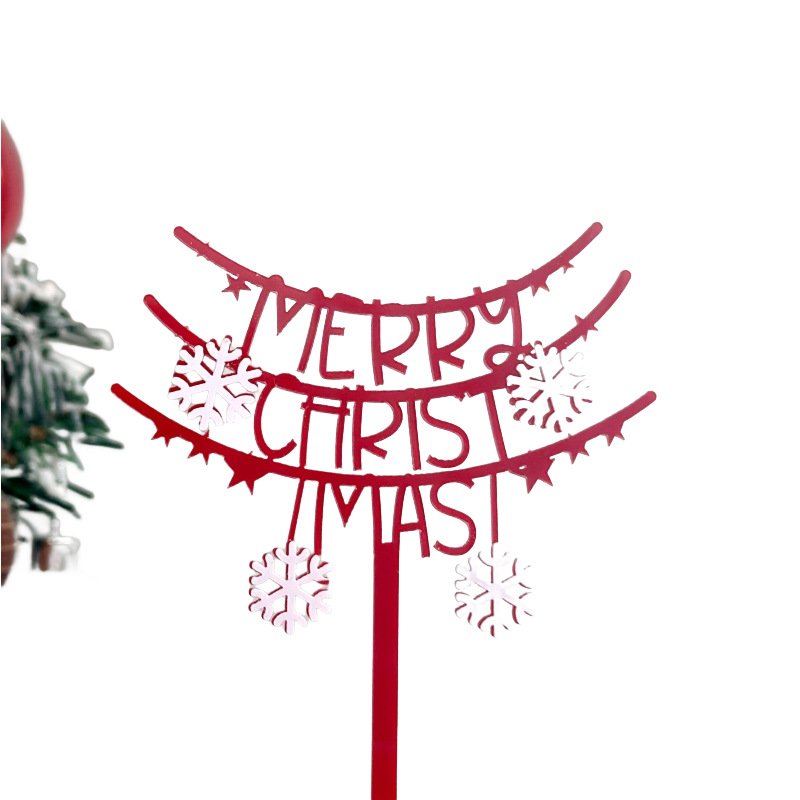 Ins style Merry Christmas cake toppers cake decoration acrylic cake topper