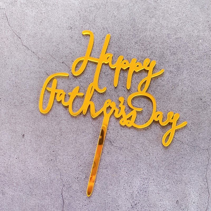 Ychon simple style Happy Father's Day Acrylic Cup Cake Toppers Holiday and Birthday Cake Decoration Supplies