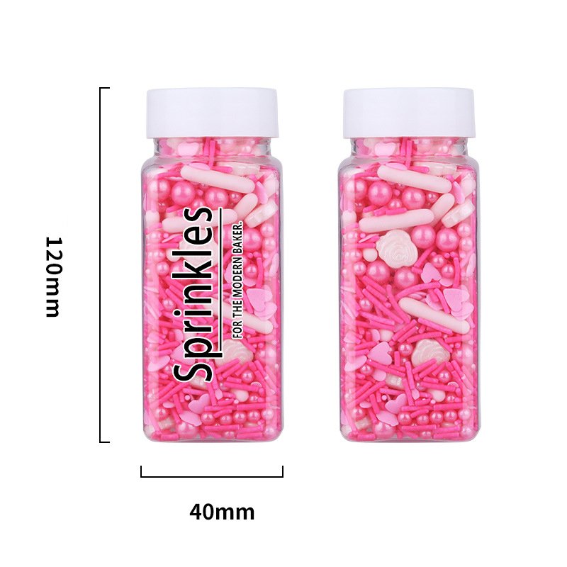 Wholesale 100g/Bottle Colorful Mixed Edible Sugar Beads for Candy Dessert Cupcake Decorating Cake Sprinkles Sugar Beads
