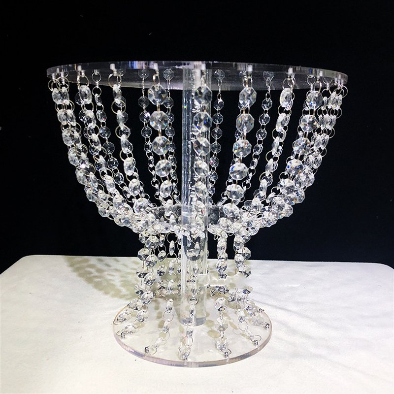 Romantic Table Cake Stand Luxury Acrylic Flower Rack Wedding Centerpieces For Home Party Decoration
