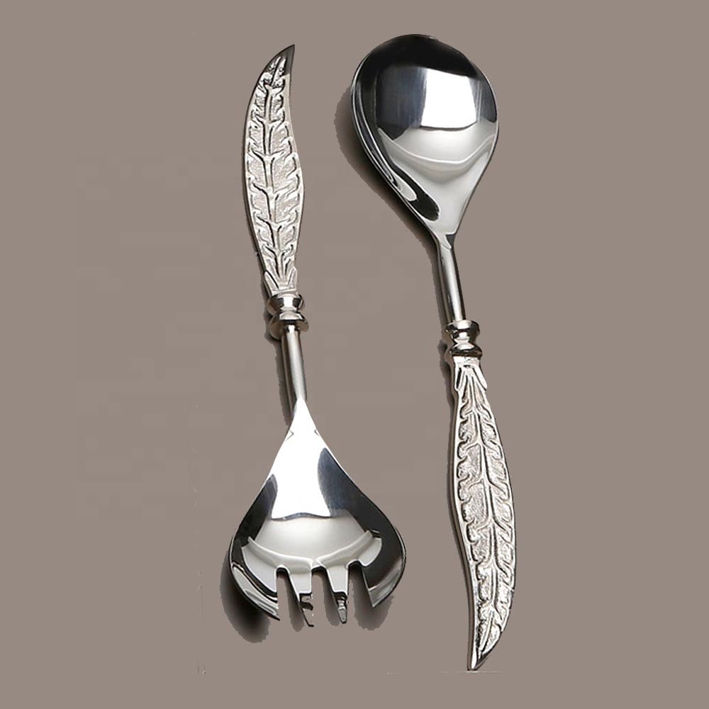 wedding cake Server set Stainless Steel cake Server With Silver Heart Chain Design Handmade Handle cake Server