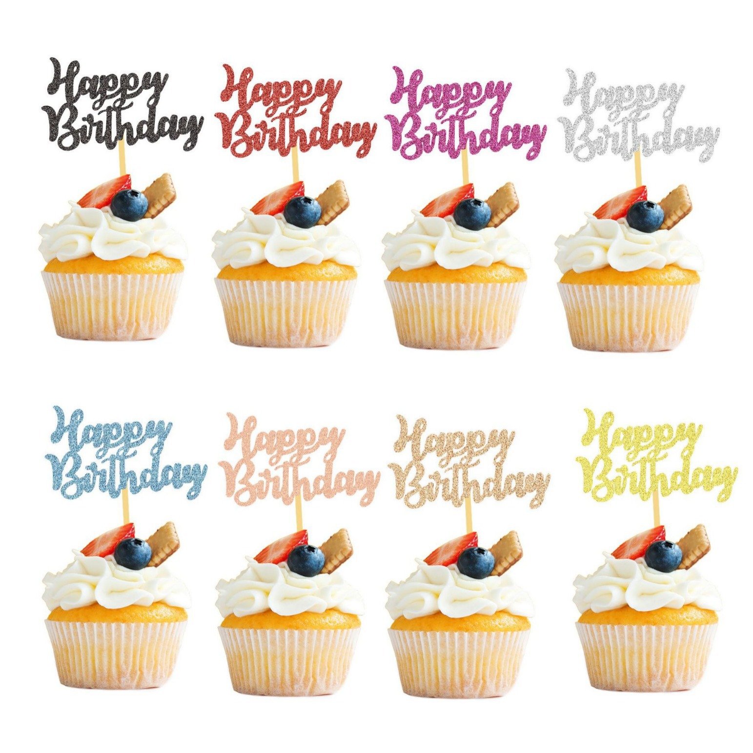 Wholesale Party Cake Decorations Fancy Happy Birthday Topper Birthday Cake Party Supply