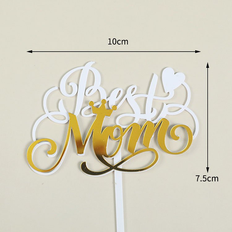 Happy Mothers Day Cake Topper New Design Double Layer Acrylic Cake topper for Cake Decorating Supplies