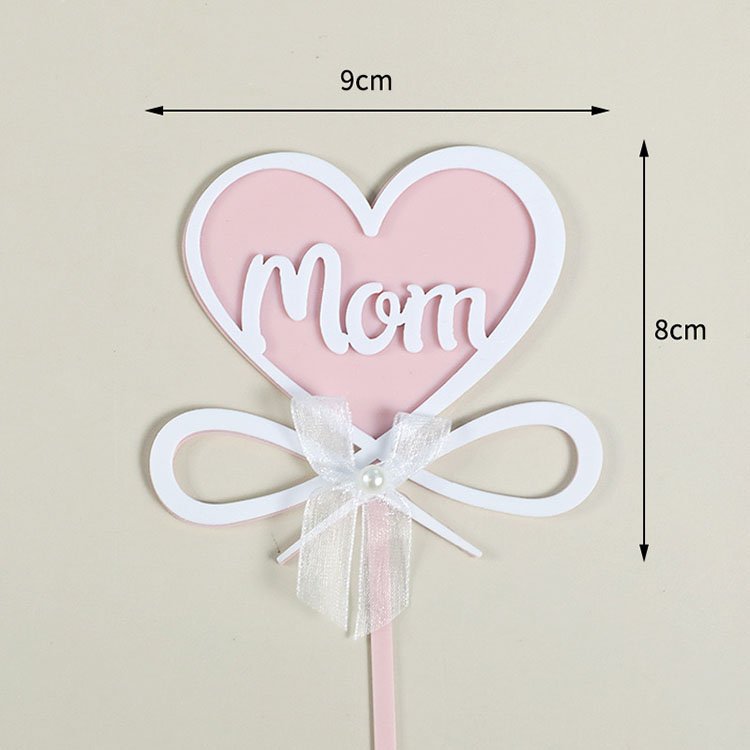 Happy Mothers Day Cake Topper New Design Double Layer Acrylic Cake topper for Cake Decorating Supplies