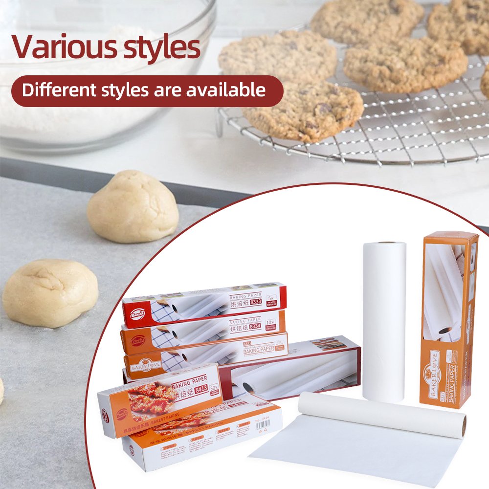 Beige hot selling white food grade grill paper custom size box baking parchment paper