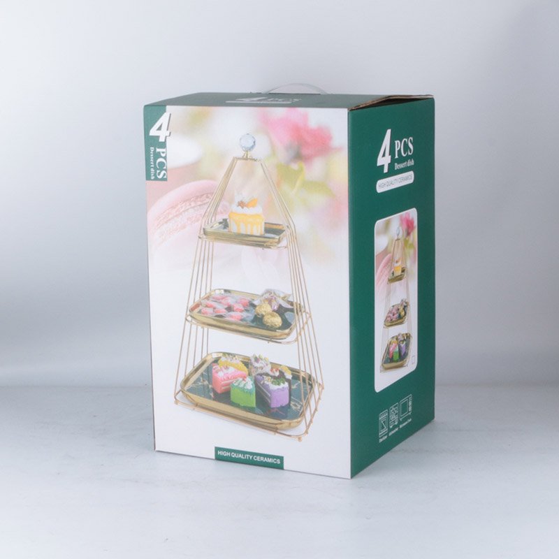 Design INS Creative Cake Decorations Birthday Party Supply Dessert Rack Afternoon Tea Iron Ceramics Multitier Cake Stand