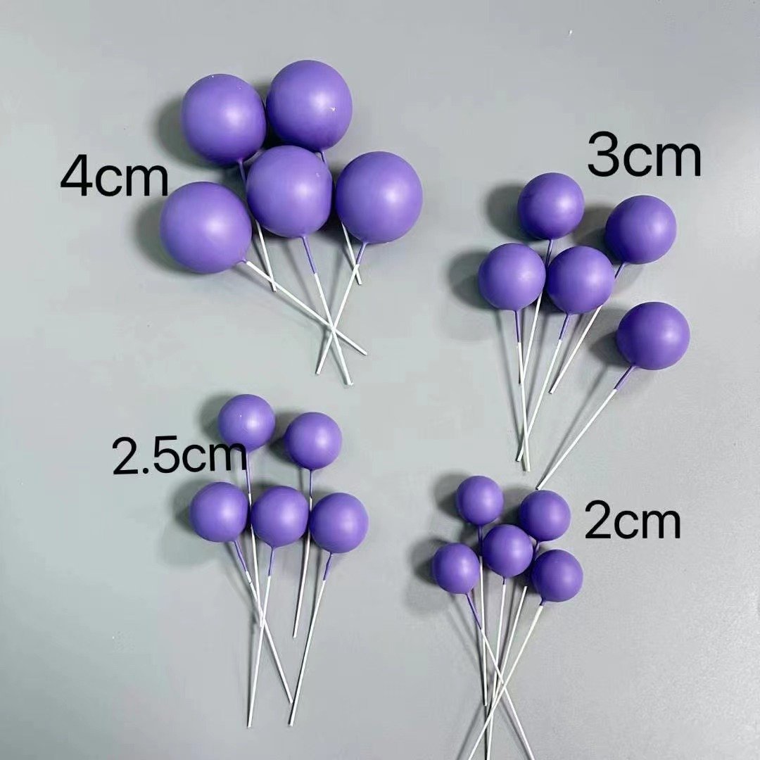 Hot sale ball cake decoration color foam ball baking plug-in cake DIY accessories cross-border for party supplies