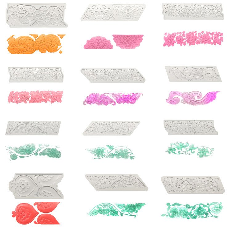 Early Riser New Silicone Lace Mat Chinese Element Cake Decoration Baking Supplies Dessert Fondant Mold