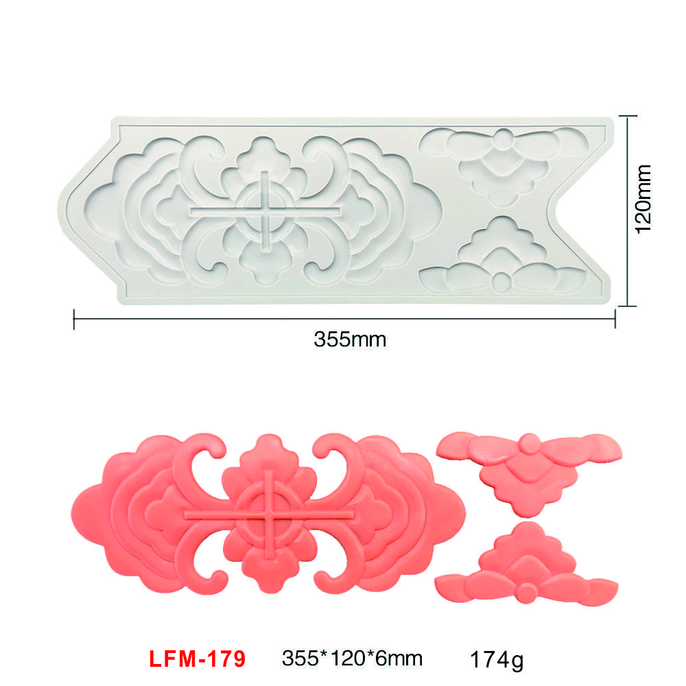 Early Riser New Silicone Lace Mat Chinese Element Cake Decoration Baking Supplies Dessert Fondant Mold