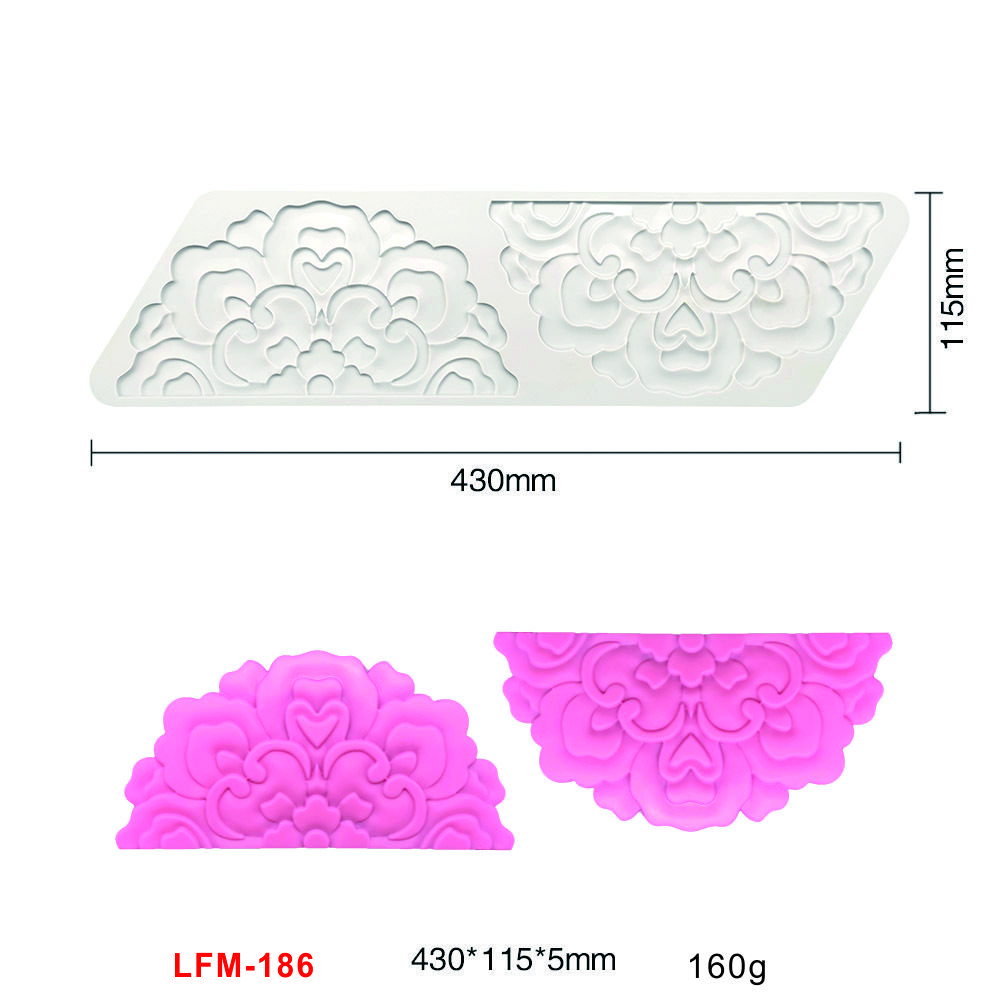 Early Riser New Silicone Lace Mat Chinese Element Cake Decoration Baking Supplies Dessert Fondant Mold