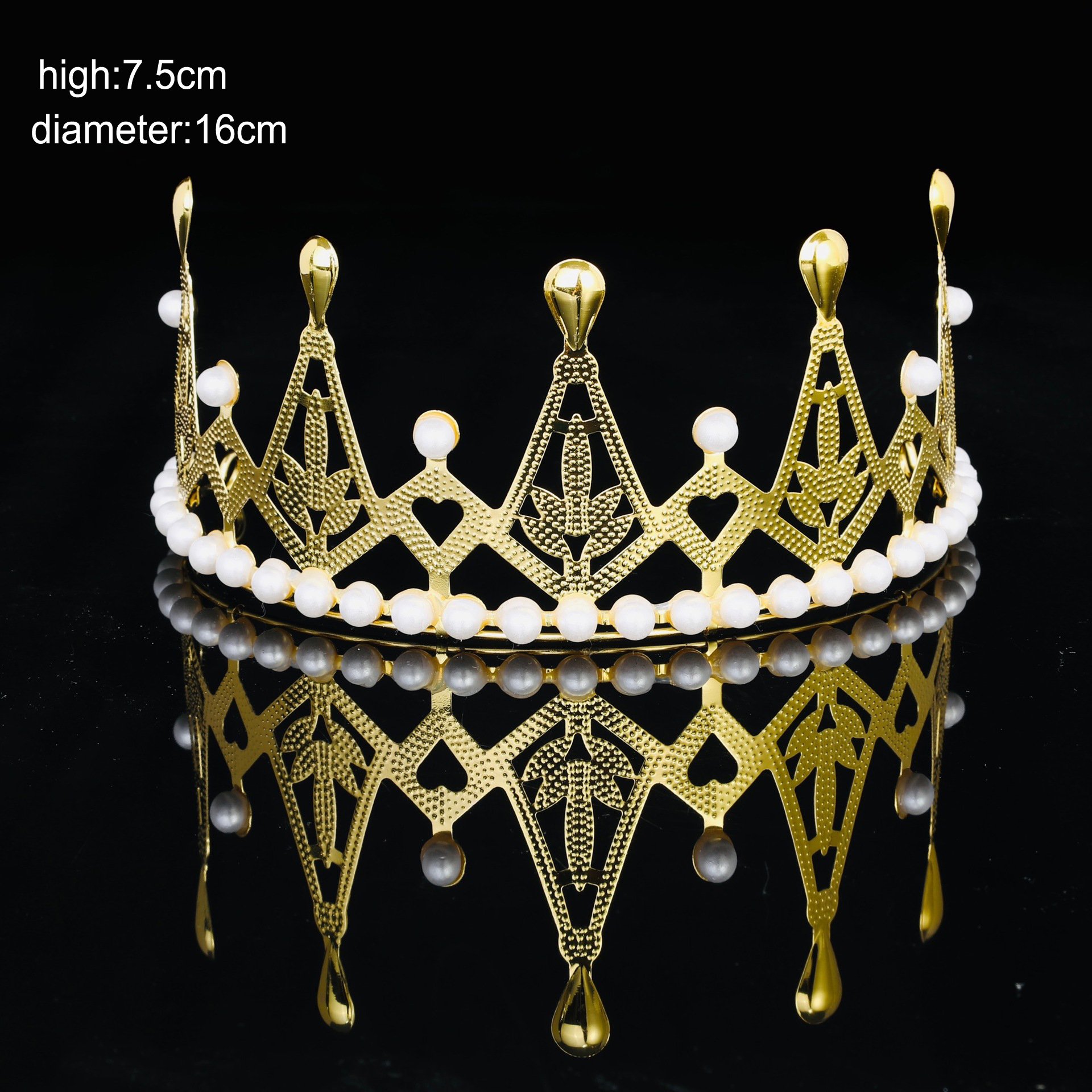 cake decorating supplies metal crown cake topper for wedding party cake decoration bouquet accessories