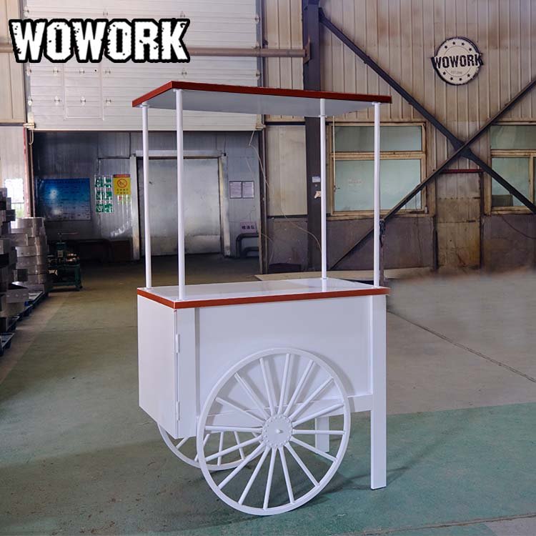 2024 WOWORK wholesale marriage outdoor backdrop party supplies iron metal flower candy cart for wedding birthday event decor