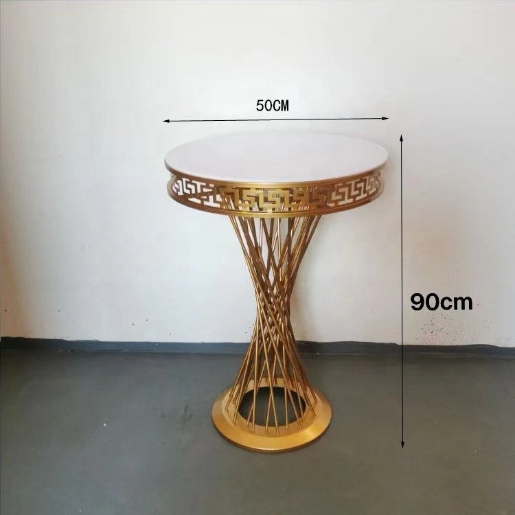 Wedding dessert table Wedding hotel party disassembly golden cake table decoration flower stand wedding decoration props