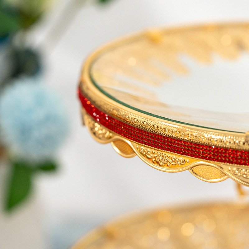 Metal Cake Display Stand, Gold Fondant Cake Cupcake Dessert Fruit Stand Pedestal, Wedding Birthday Baking Party Supplies