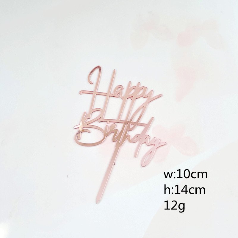 Wholesale Birthday Cake Decoration Happy Birthday Acrylic Cake Toppers Party Baking Decoration Supplies