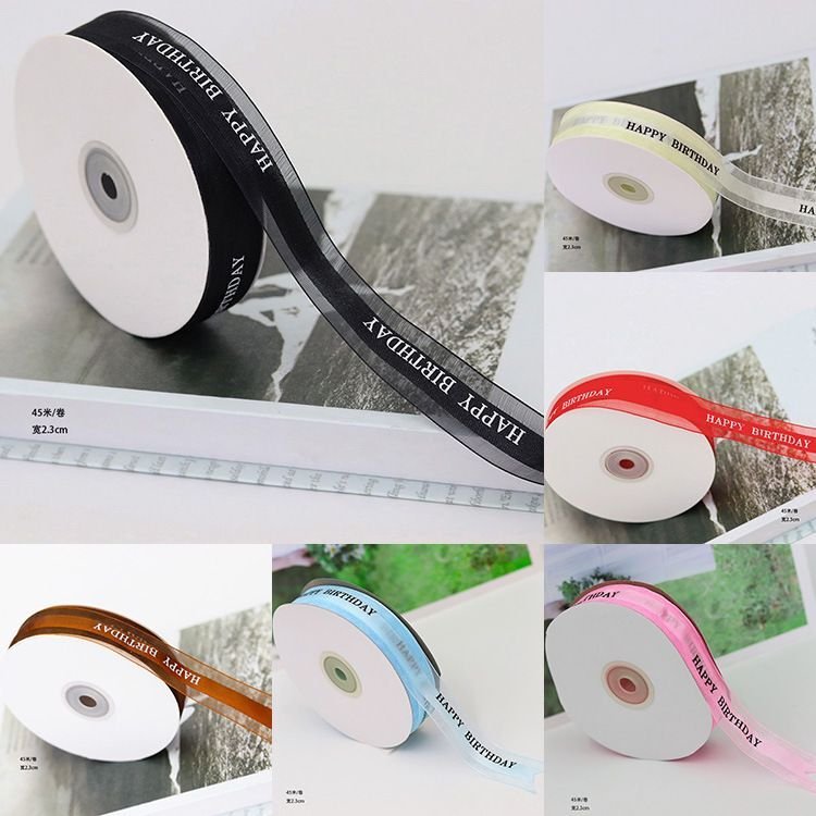 appy birthday cake ribbons for gift box wrapping party supplies cake wrapping pink birthday satin ribbon for cake box packing