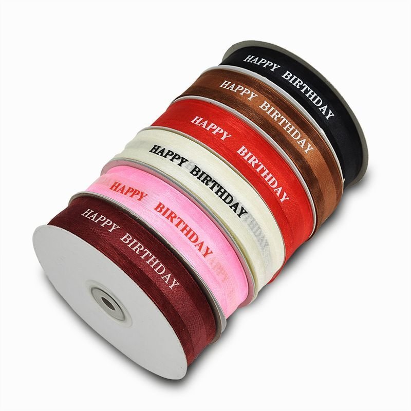 appy birthday cake ribbons for gift box wrapping party supplies cake wrapping pink birthday satin ribbon for cake box packing