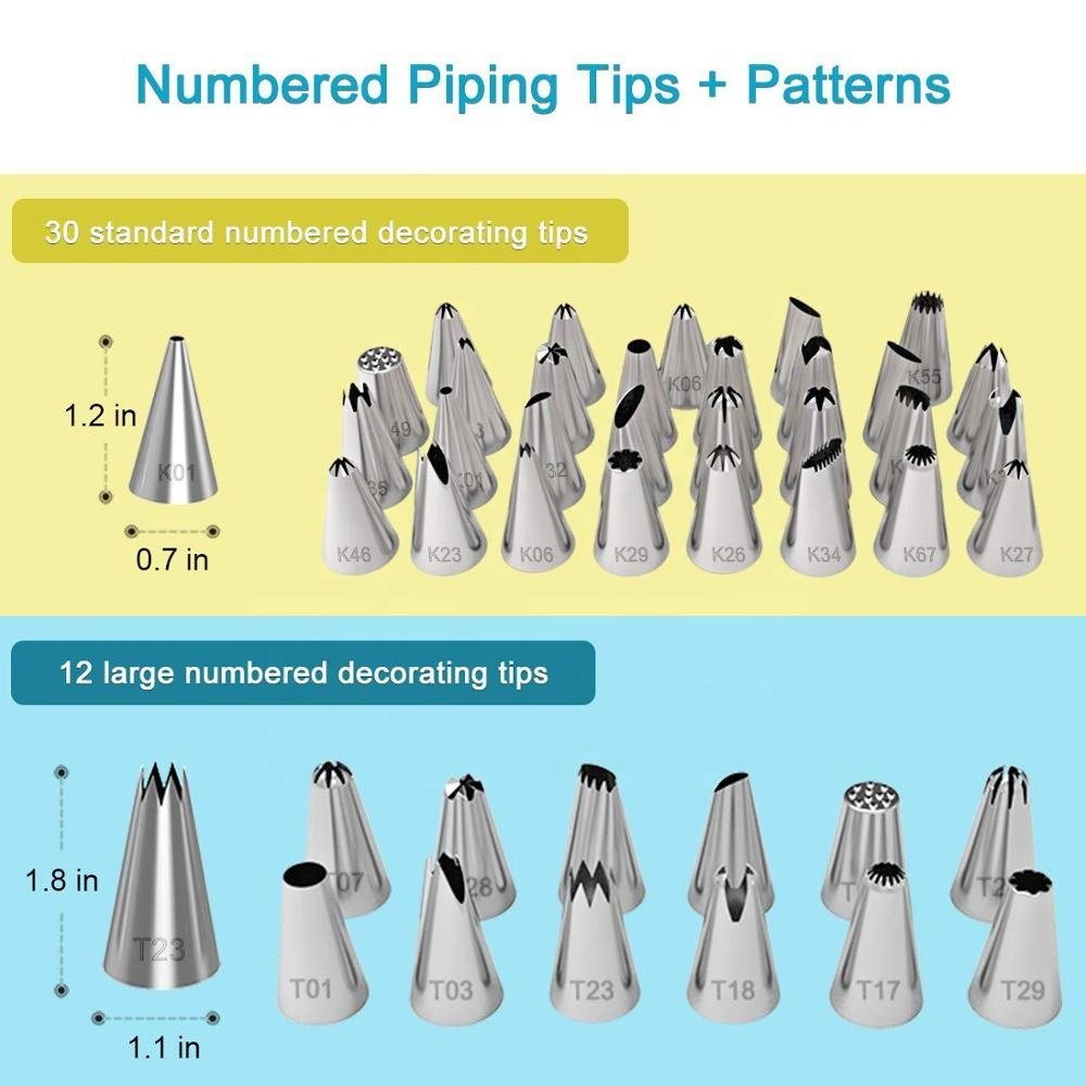 Aluminum Rotating Turntable 177 PCS Cake Decorating Tools Baking Supplies Fondant Tool Kit Piping Icing Tips Supplies Stand Set