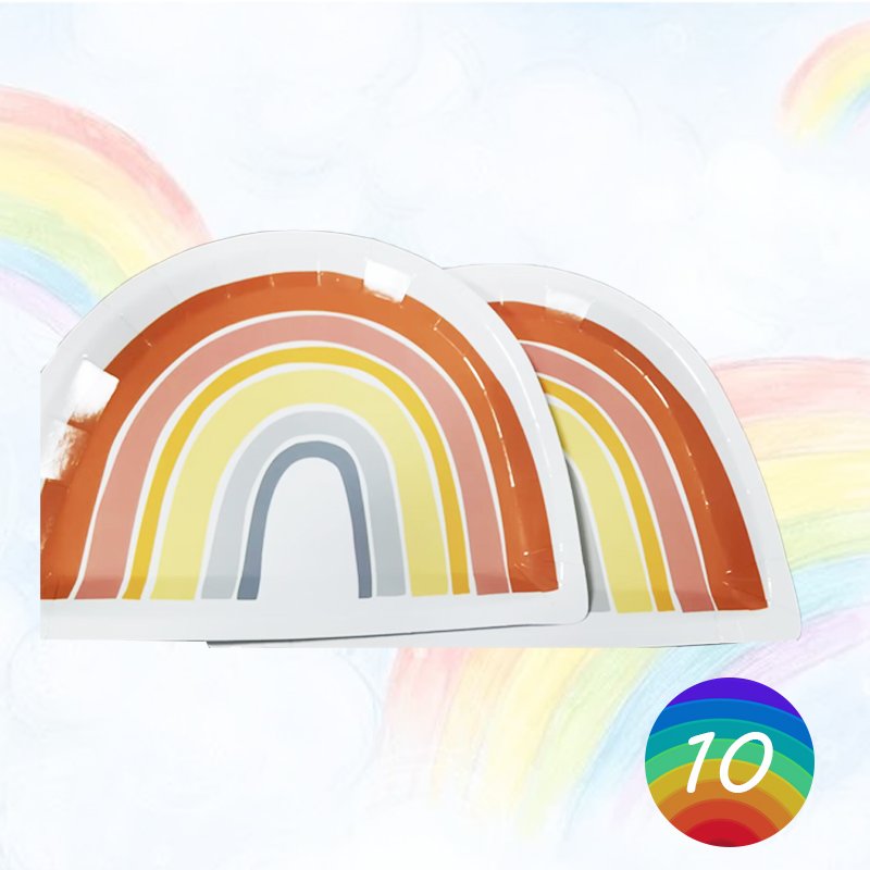 Boho Rainbow Birthday Party Sign Boho Rainbow Party Decorations Rainbow Birthday cake Party Supplies Ornament paper plates