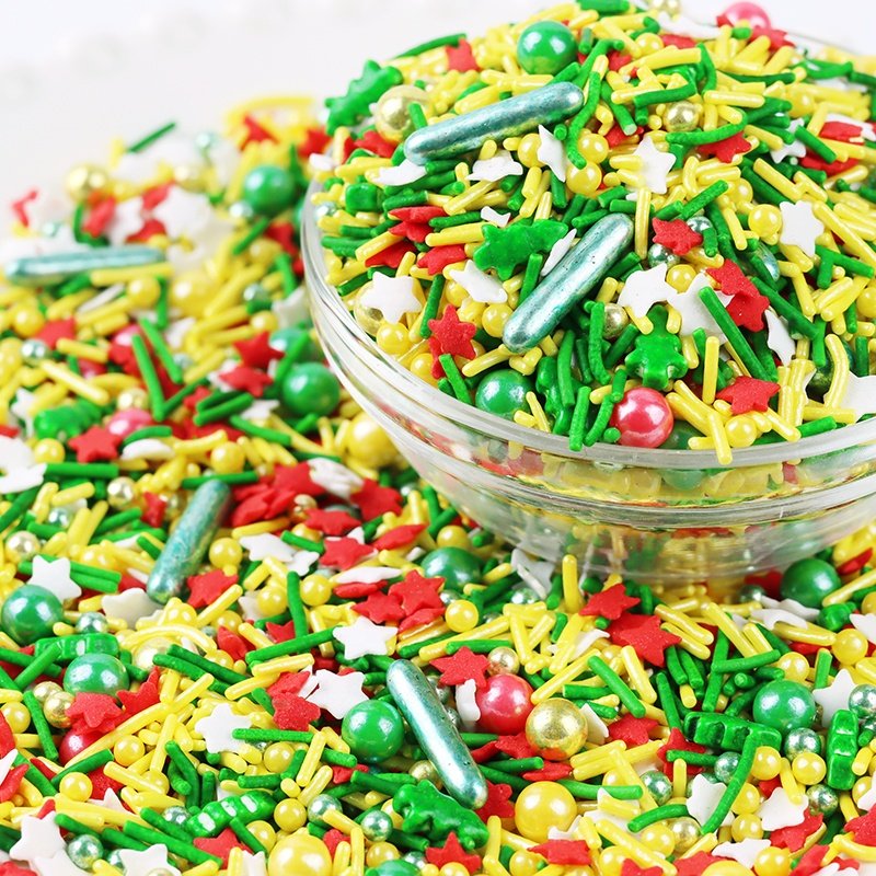 LOVEBAKERY 2022 1kg Luxe Metallic Rods Sprinkles Wholesale Confetti Bakery Ingredients Sprinkles Cake Decorations