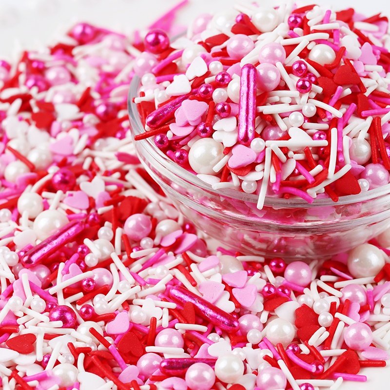 LOVEBAKERY 2022 1kg Luxe Metallic Rods Sprinkles Wholesale Confetti Bakery Ingredients Sprinkles Cake Decorations