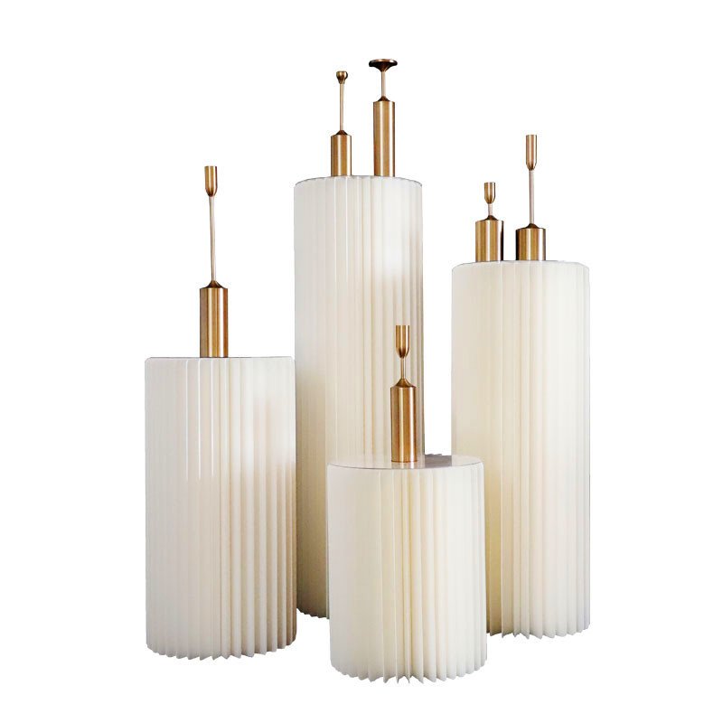 Wedding Decoration Supplies White Paper Dessert Rack Props Cake Round Cylinder Pedestal Stand Set For Dessert Table