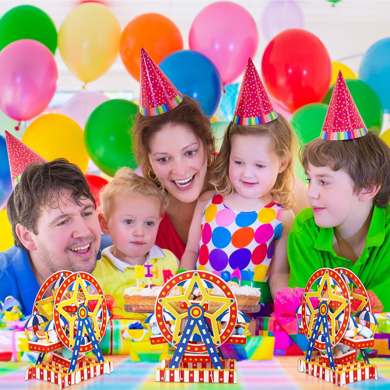 Carnival Ferris Wheel Centerpiece Carnival Theme Party Decorations Carnival Cake Holder Circus Favor Supplies