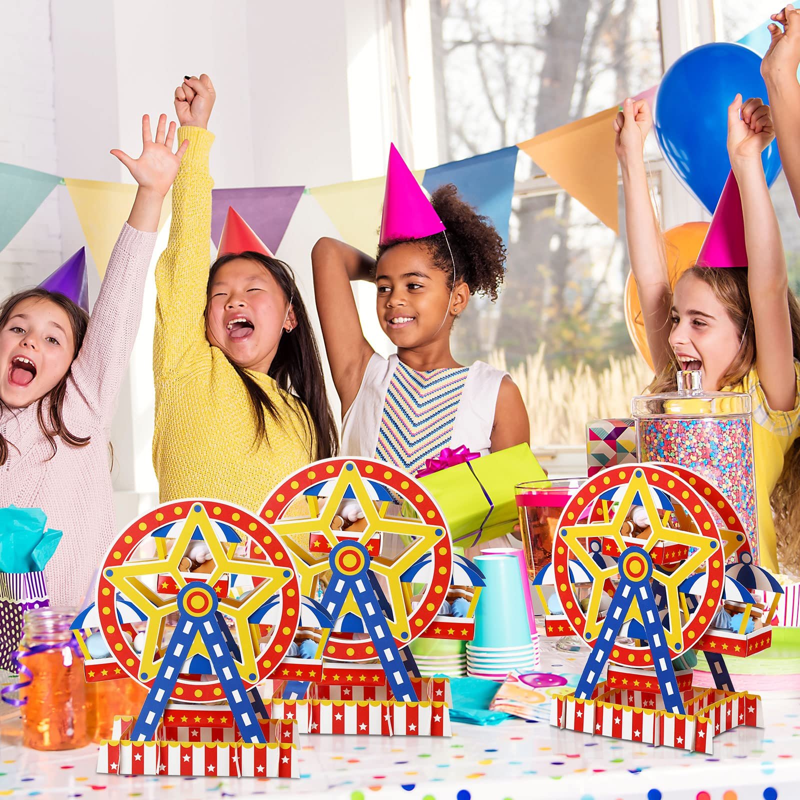 Carnival Ferris Wheel Centerpiece Carnival Theme Party Decorations Carnival Cake Holder Circus Favor Supplies