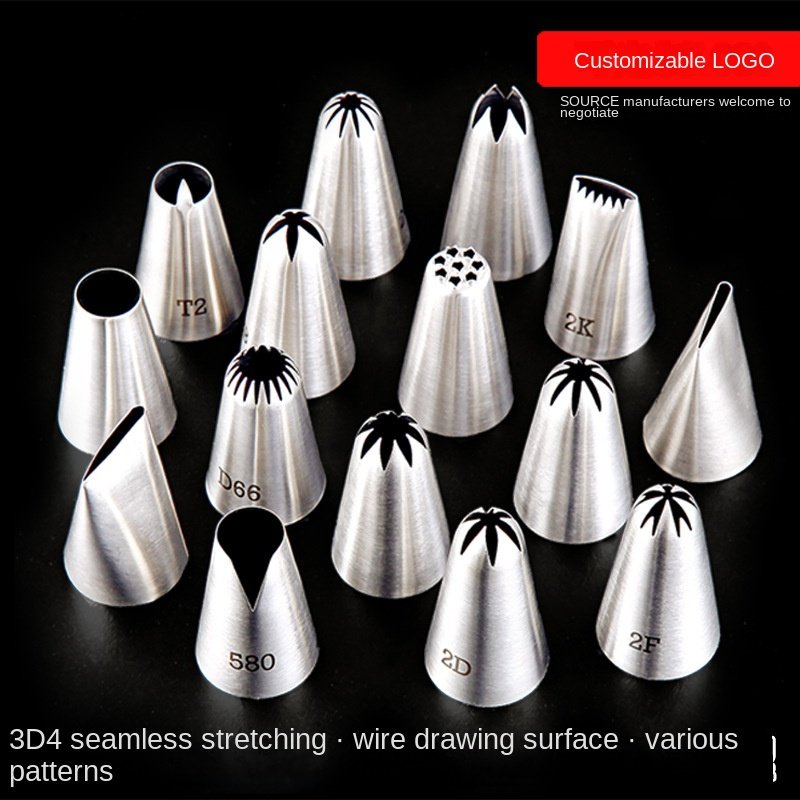 Factory Direct Sale Cake Decorating Supplies Cake Decorating Tools Kit Pastry Nozzles Icing Piping Nozzles Tips