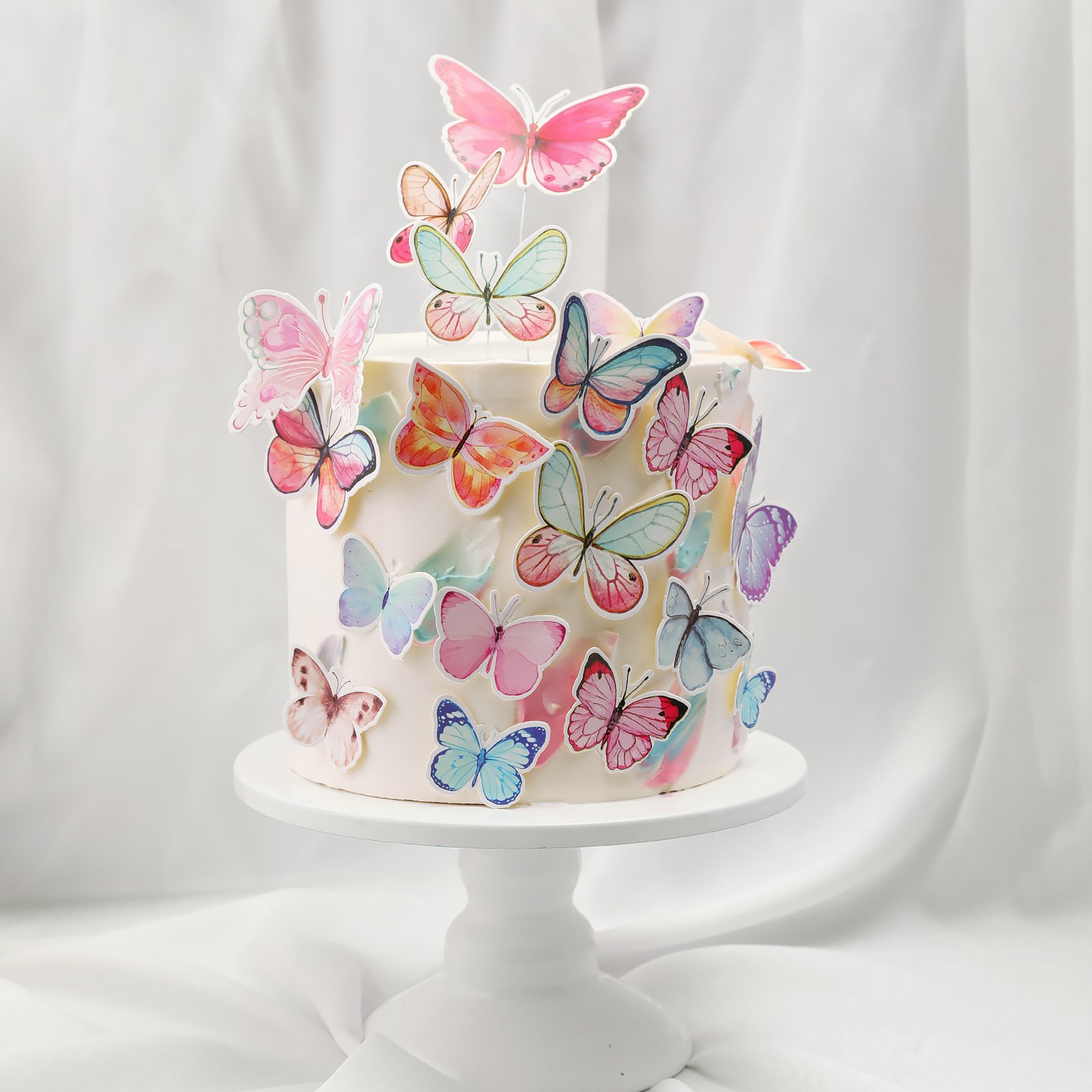 Happy Birthday New Trend Butterflies for Cake Decorating Cupcake Topper Cake Accessories Wedding Party Cake Topper