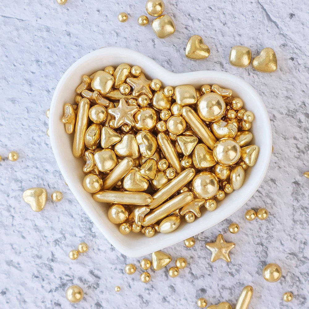 metallic gold sugar beads 500g/bag cake sprinkles decoration for baking wedding party supplies shiny gold rods sugar sprinkles