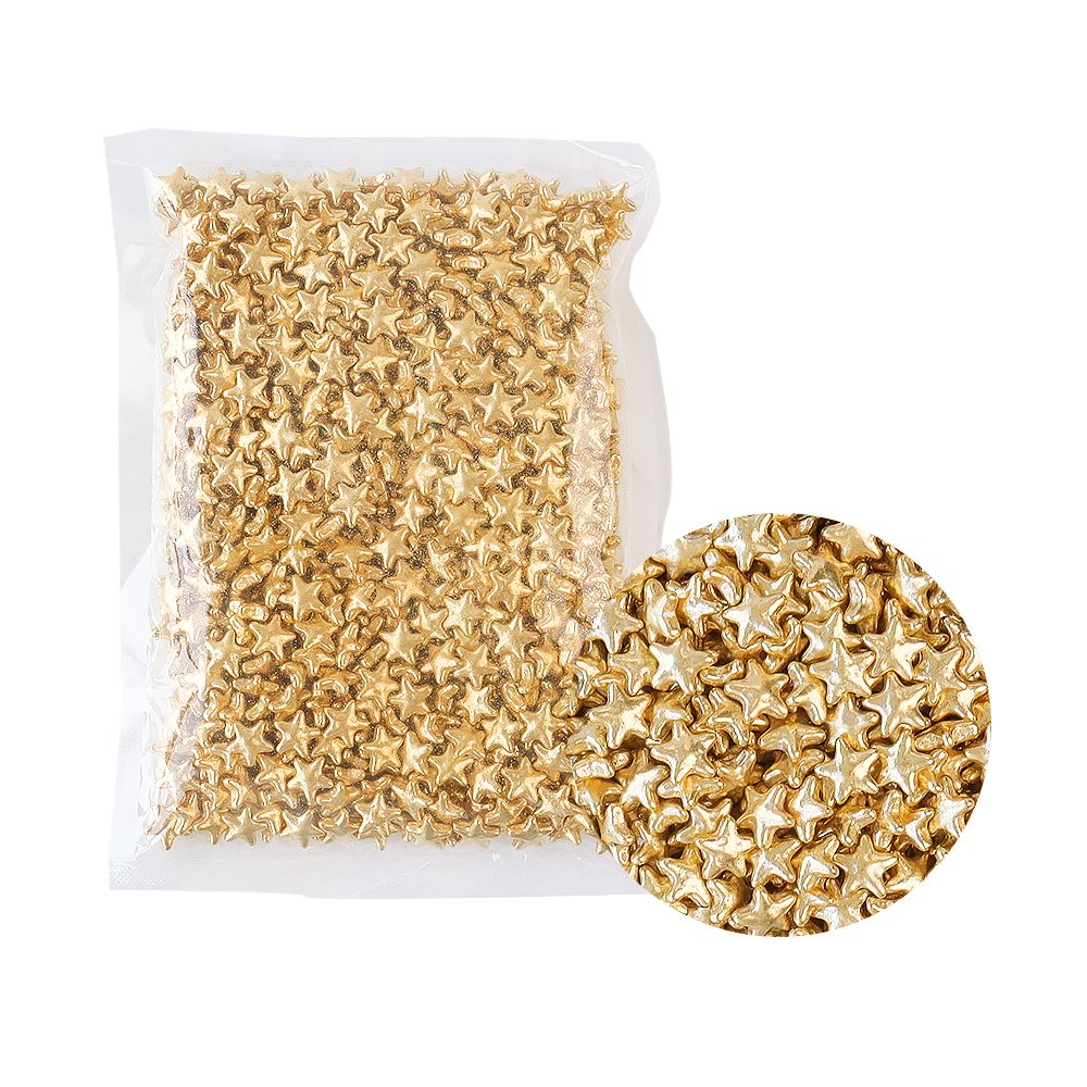 metallic gold sugar beads 500g/bag cake sprinkles decoration for baking wedding party supplies shiny gold rods sugar sprinkles