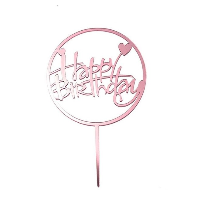 Hot sales glitter acrylic cake topper alphabet Happy Birthday cake decorating supplies
