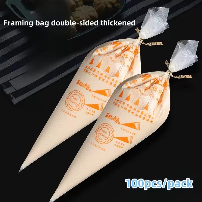 Wholesale 100pcs/bag Food Grade Piping Bags Icing Fondant Cake Cream Decoration Disposable Pastry Bag