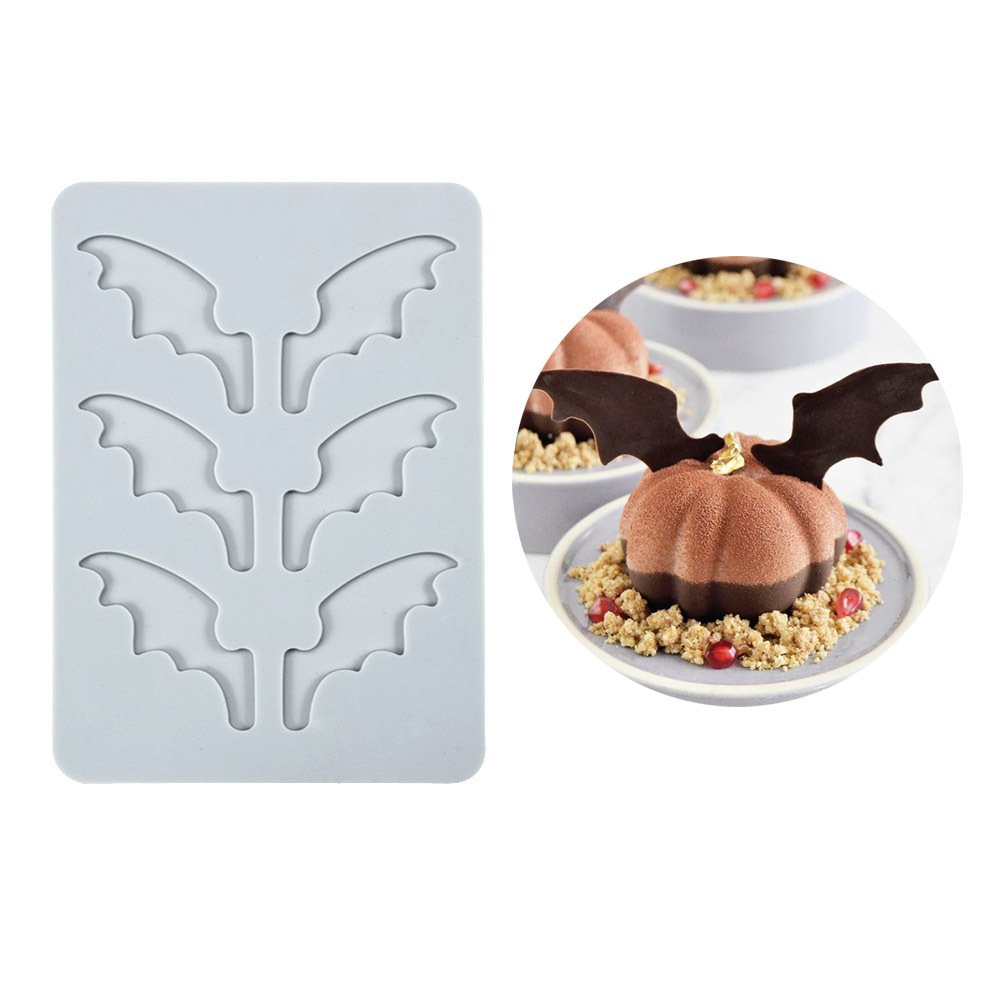 Early Riser Fondant Lace Mat Baking Pastry Tools Halloween Devil Wings Cake Decoration Silicone Mold