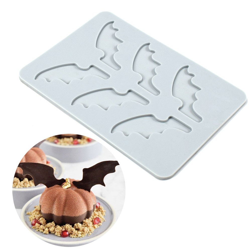 Early Riser Fondant Lace Mat Baking Pastry Tools Halloween Devil Wings Cake Decoration Silicone Mold
