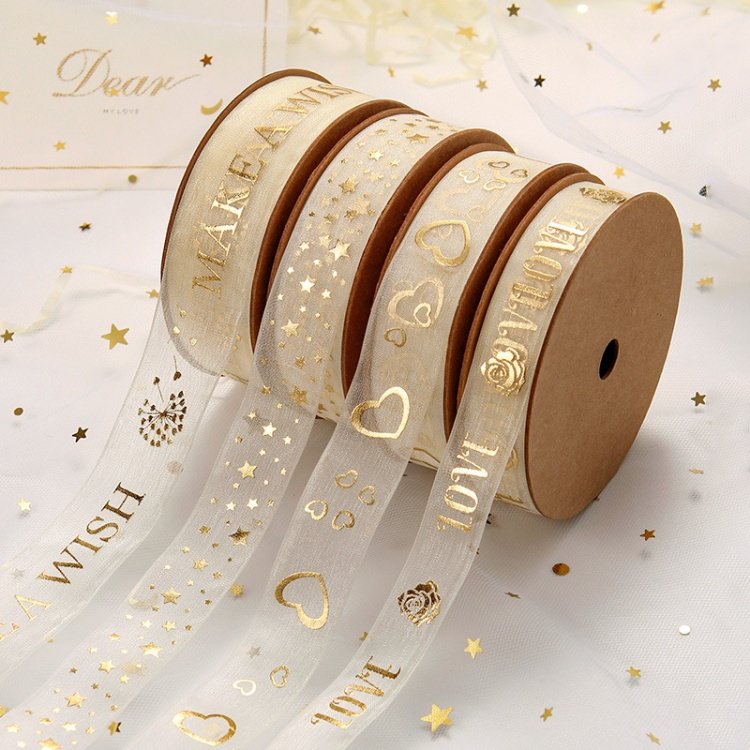 Happy Birthday Ribbon Birthday Cake Decorations Satin Ribbons for DIY Gift Wrapping Craft Bow Making Party Supplies