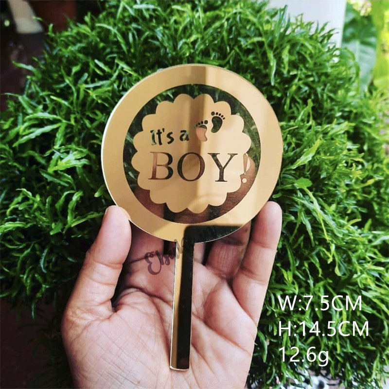 Cake Baking Decoration Acrylic Laser Marking Cake Decoration For Boys And Girls Holiday Party Topper Cake