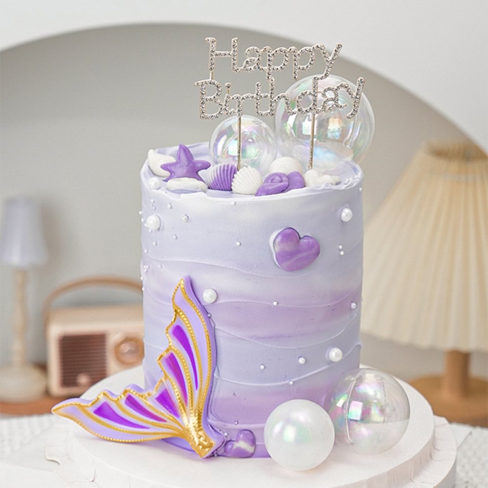Mermaid Birthday Party Mermaid Tail Cake Topper Under the Sea Cake Decor Baby Shower Mermaid Themed Decors