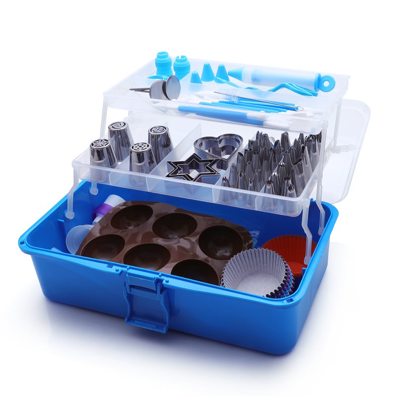 237pcs Pcs Baking Tool Reposteria Piping Tips Nozzles Set Cake Decorating Supplies With Storage Box