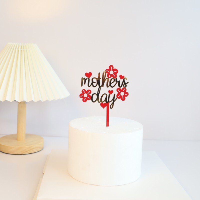 Birthday Acrylic Cake Card Birthday Party Layout Supplies Cake Decoration Plug-in Mother's Day Cake Toppers