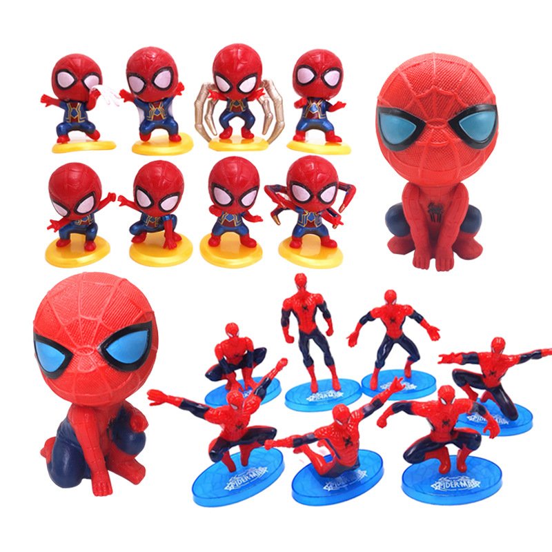 Cake decorating supplies Hot Selling 6pcs/set spider Cartoon birthday cake topper decoration Party Decoration