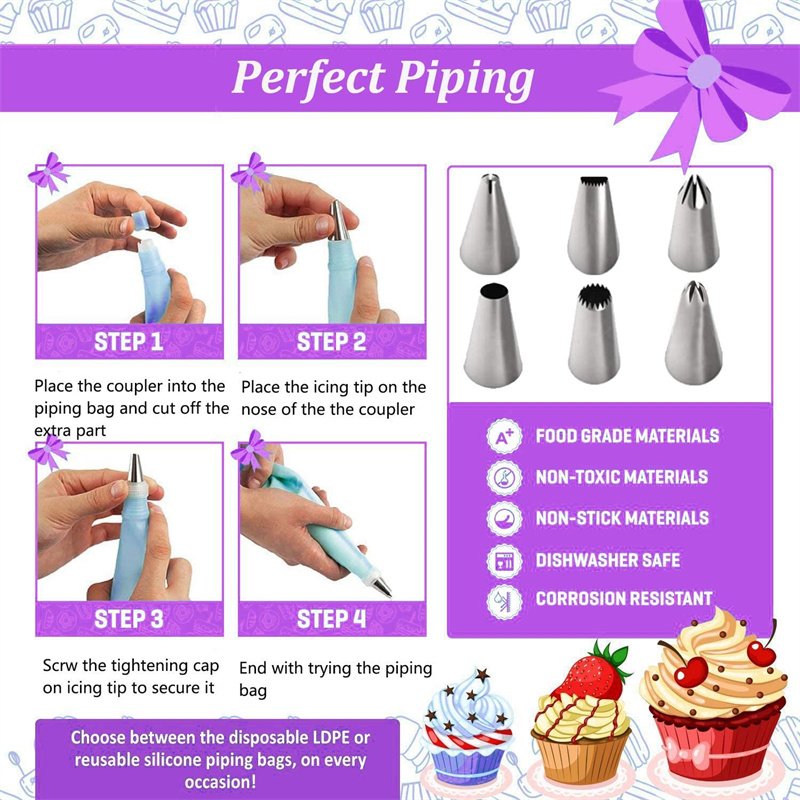 492pcs Nozzles Icing Tools Kit Fondant Cake Decoration Tools Pastry Utensils Baking Supplies Mould Reposteria Cake Decorating